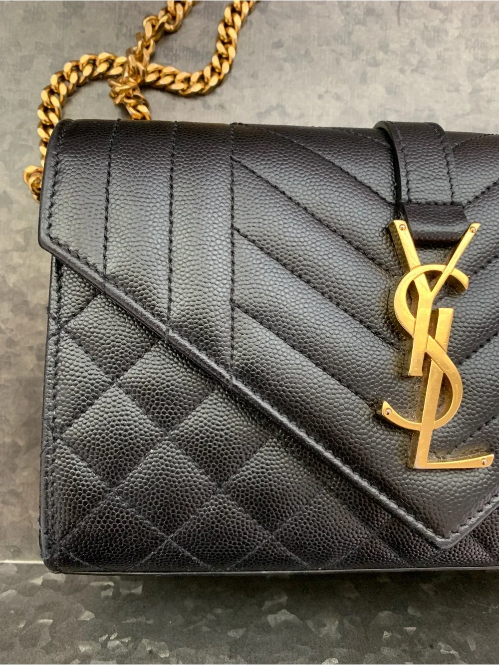 Saint Laurent YSL Envelope Purse Handbag Designer - Picture 7 of 14